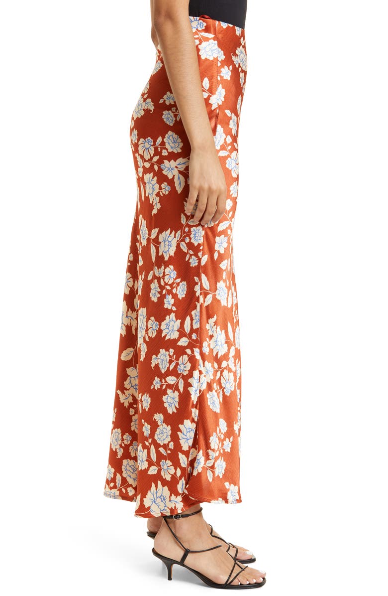 Bec + Bridge Blossom Satin Maxi Skirt, Alternate, color, 
