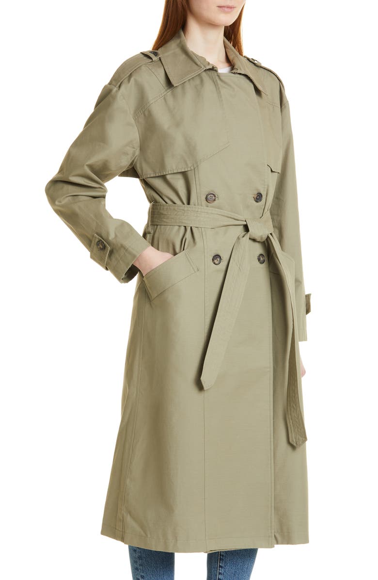 ANINE BING Finley Double Breasted Trench Coat, Alternate, color, 