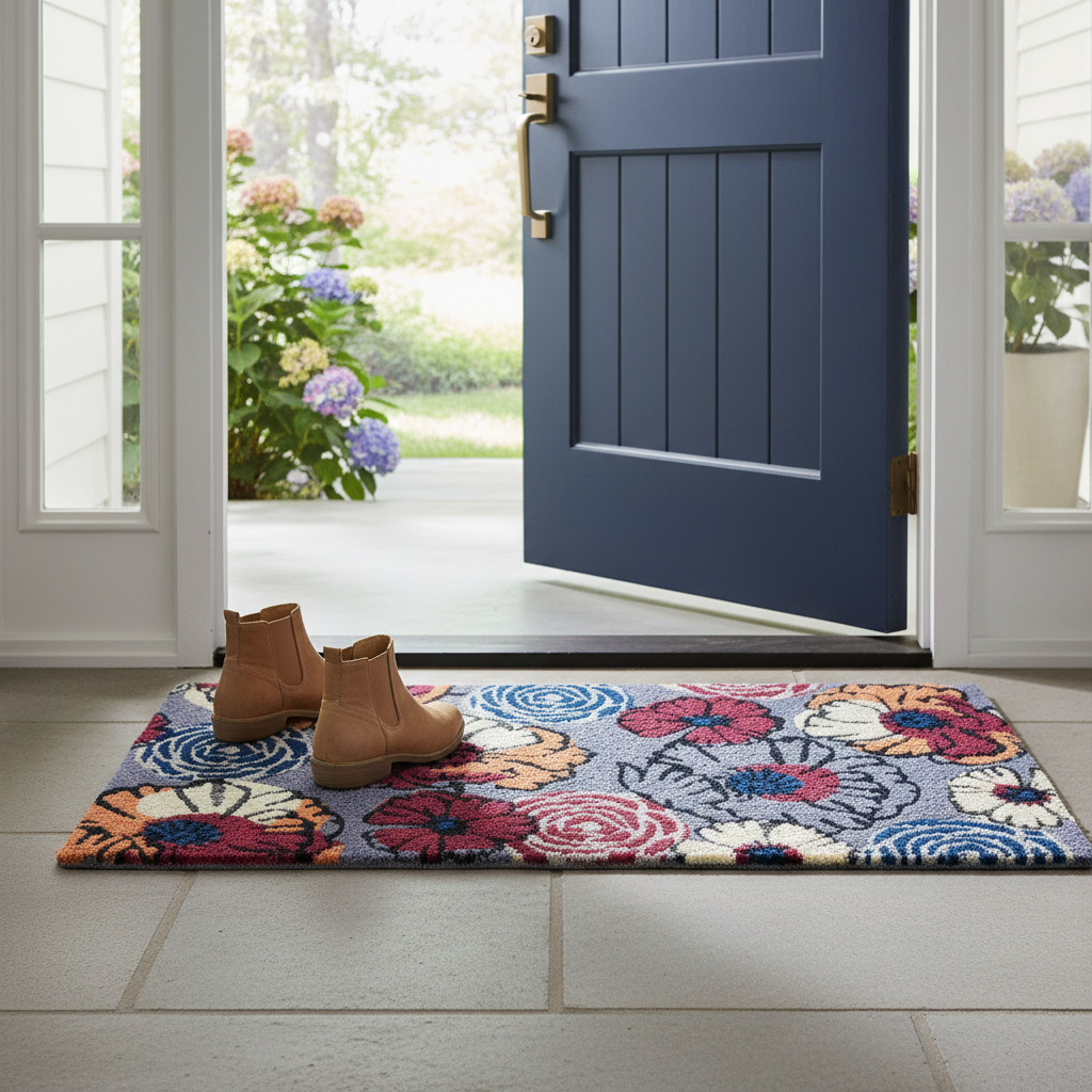 Tag Ltd. Field Flower Coir Mat - Thumbnail 4