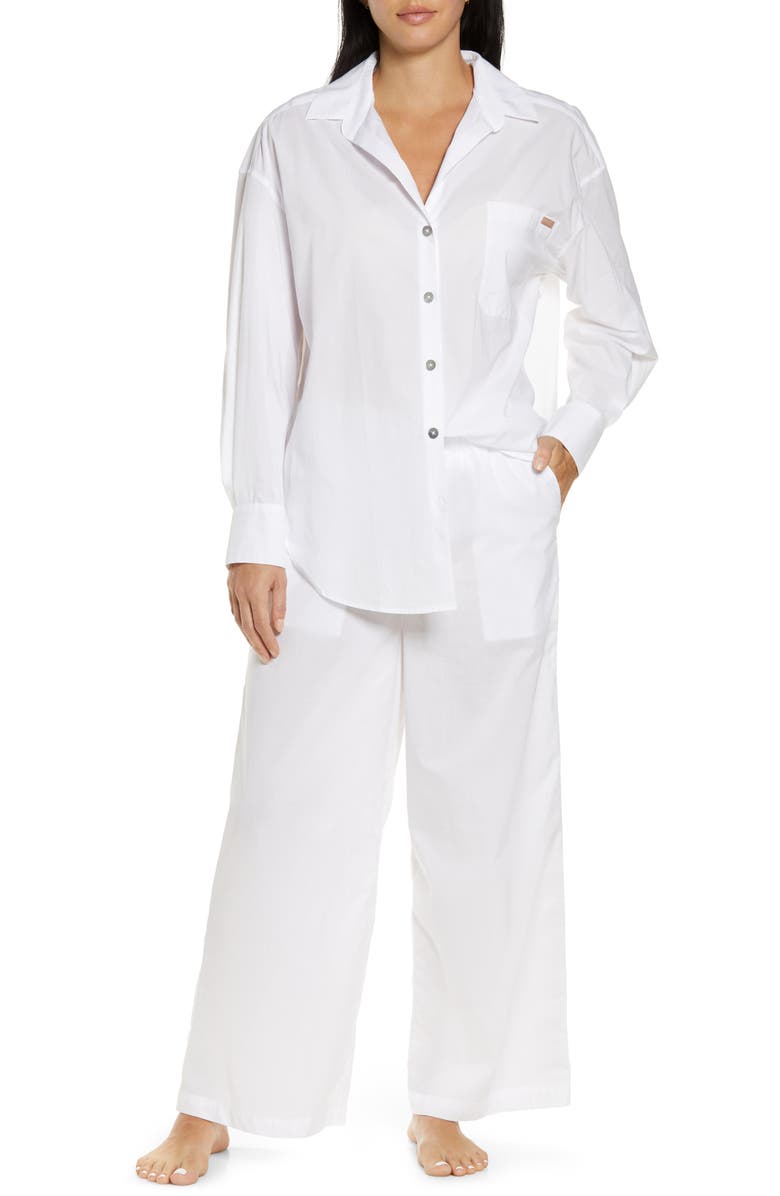 Lunya Long Sleeve Button-Up Airy Cotton Pajamas, Main, color,