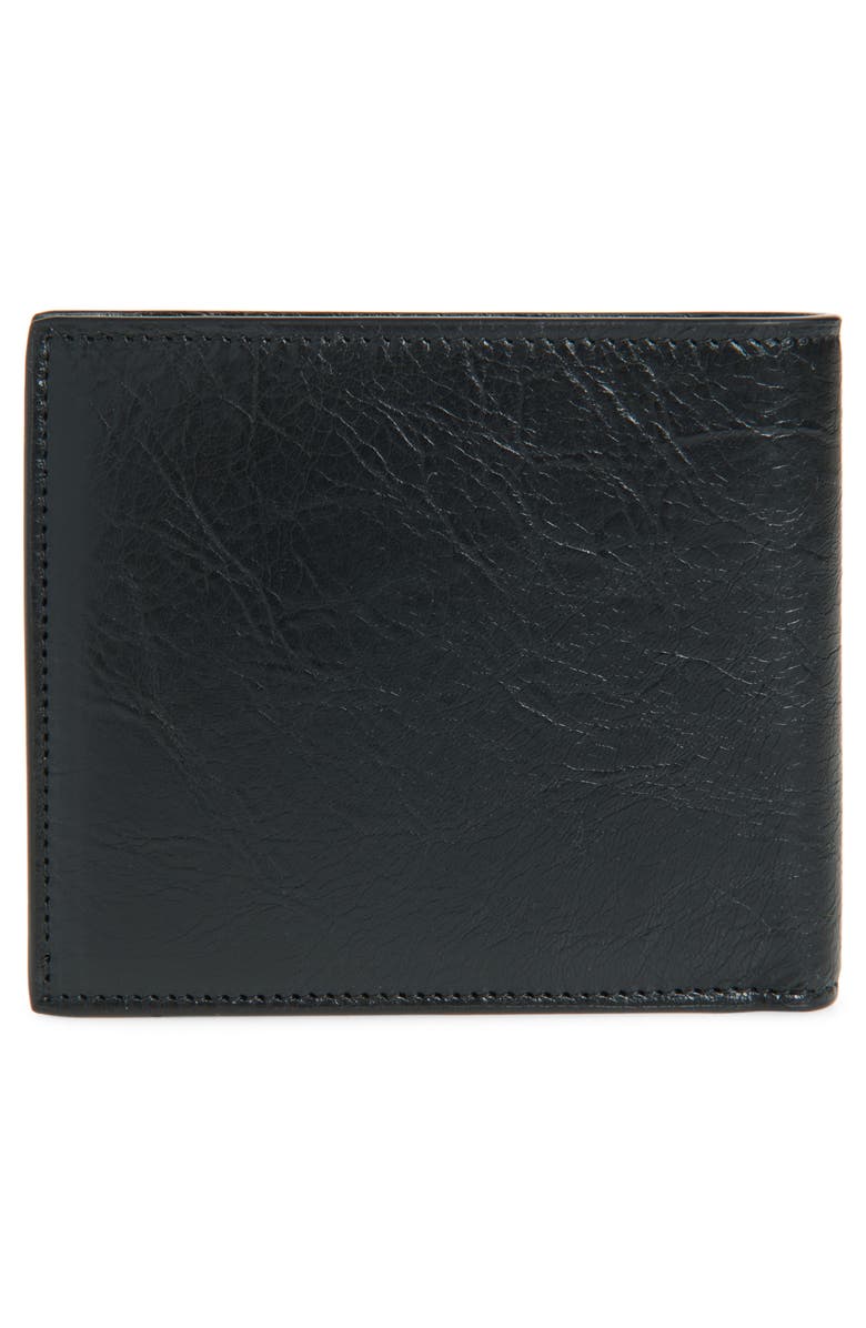 Balenciaga Cash Logo Leather Bifold Wallet, Alternate, color,