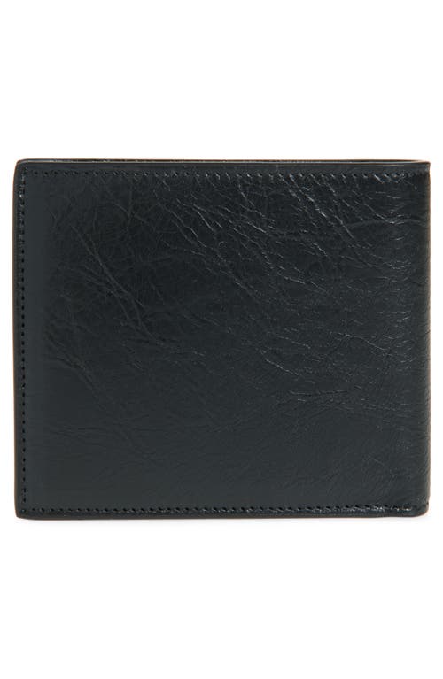 Balenciaga Cash Square Folded Wallet In 1065 Black/cherry Red