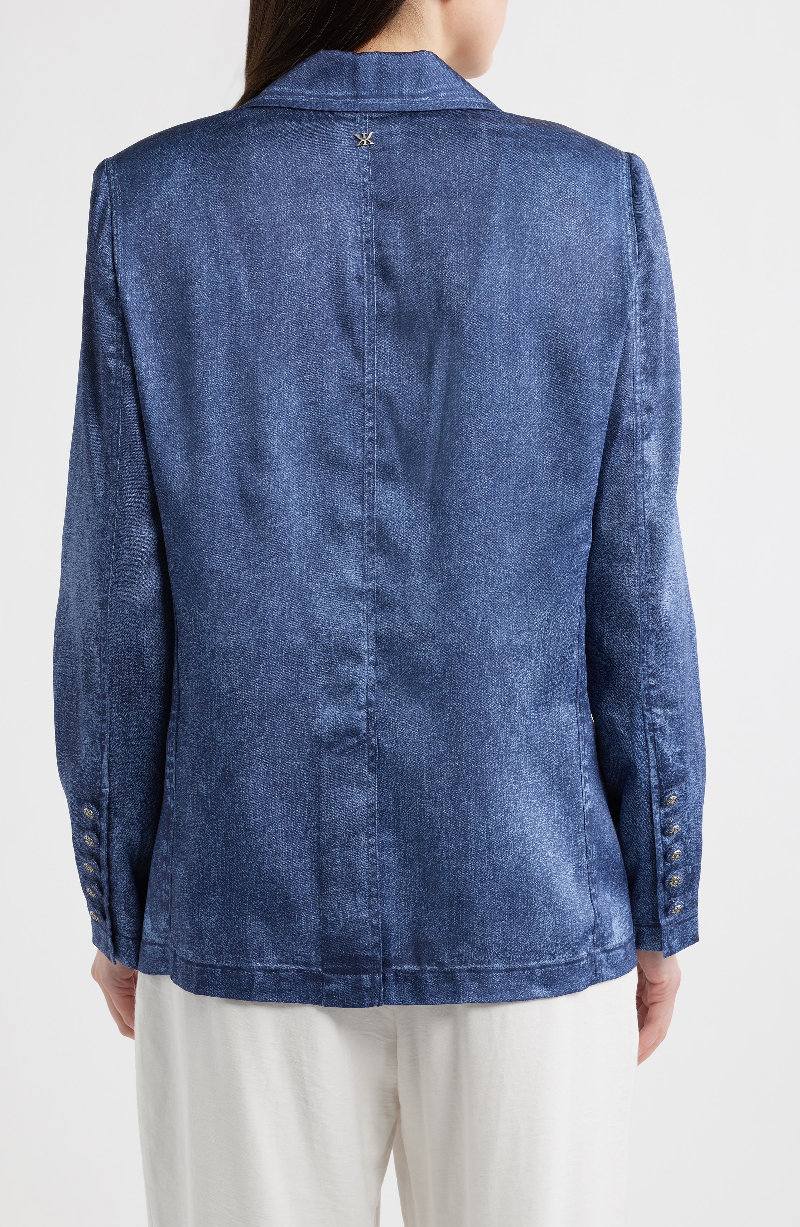 Veronica Denim Effect Satin Jacket - image 2
