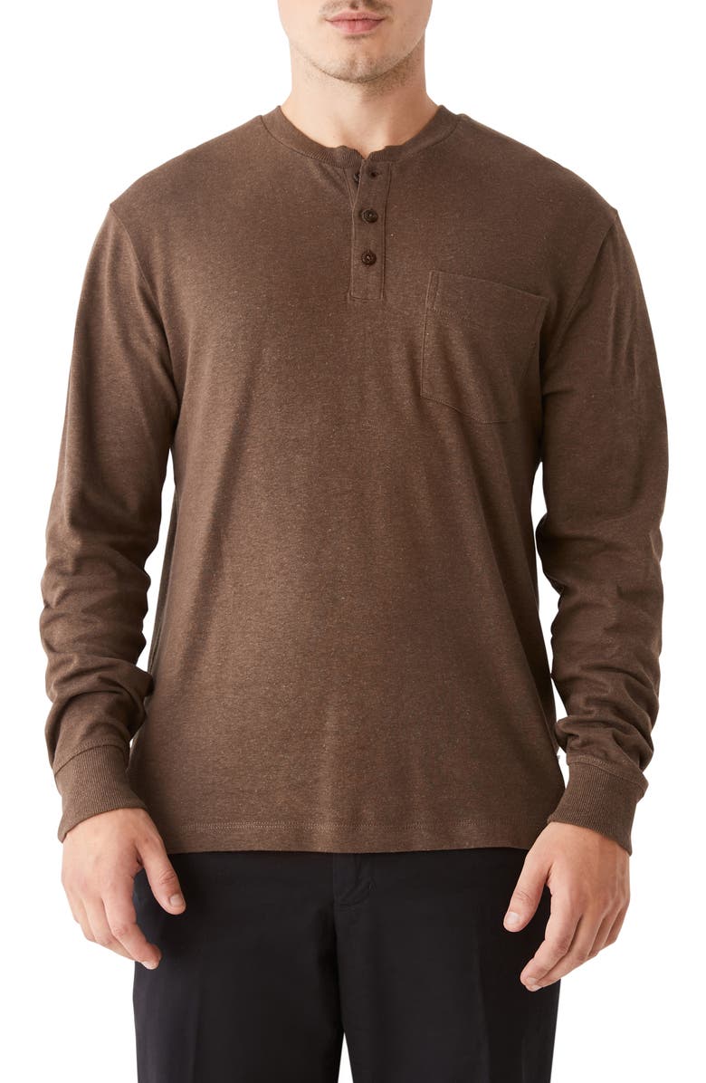 Frank And Oak The Relaxed Hemp Blend Long Sleeve Henley, Main, color, 