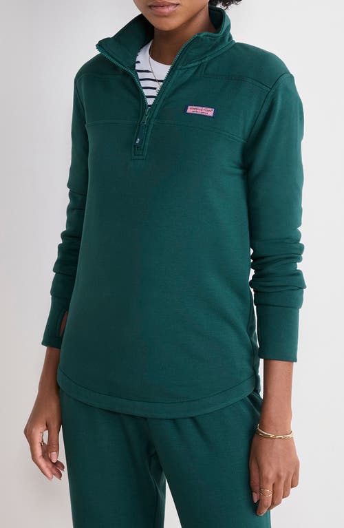 Vineyard Vines Dreamcloth Relaxed Half Zip Sweatshirt In Green