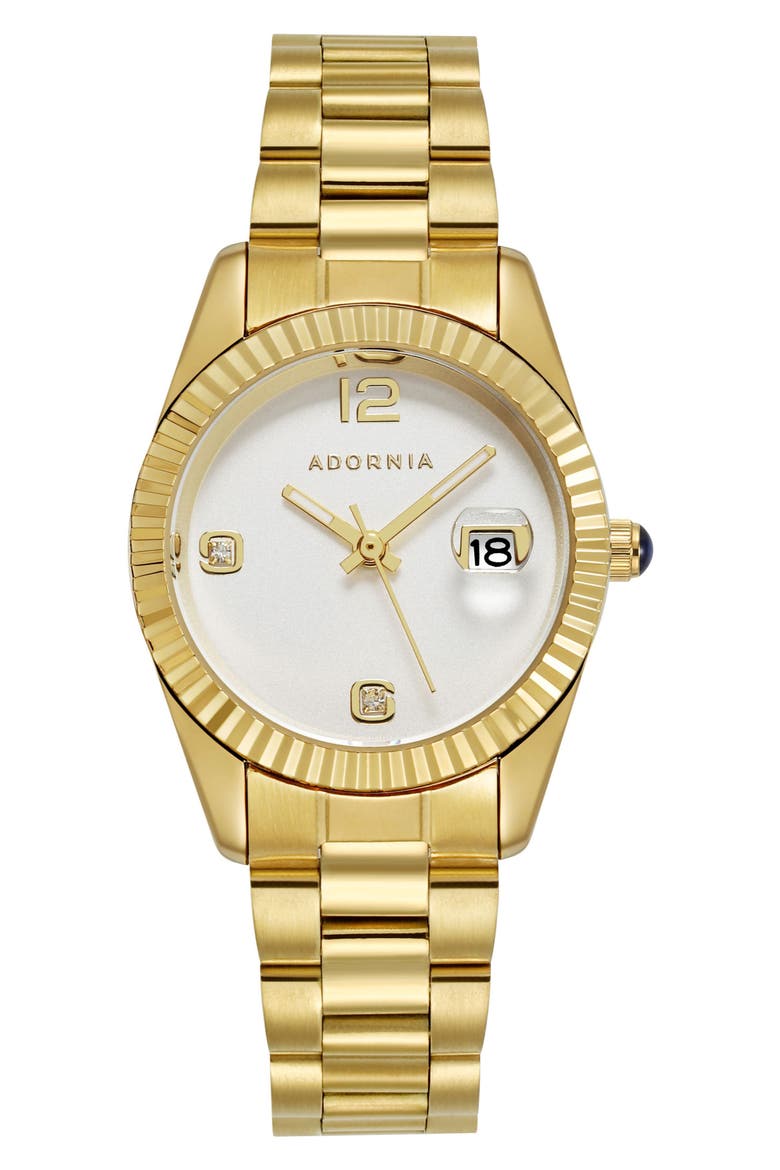 Rome Bracelet Watch, 28mm, Main, color, GOLD/ WHITE