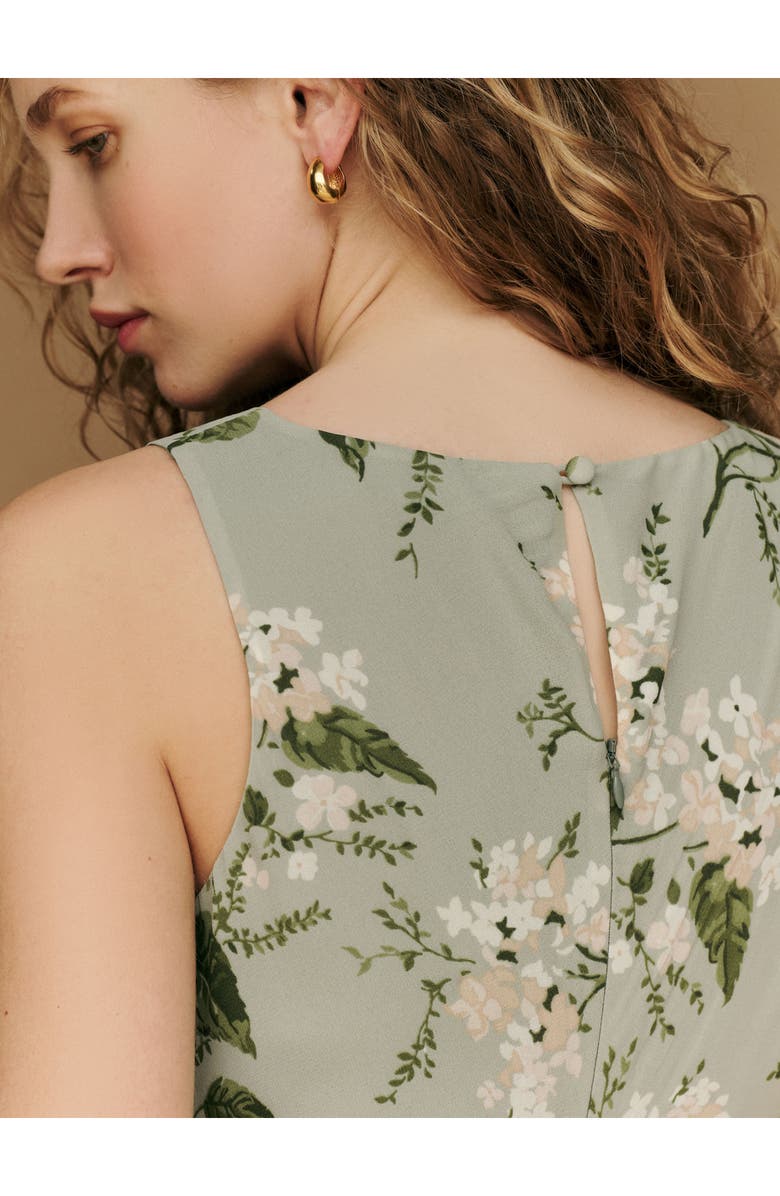 Reformation Magnus Tiered Ruffle Silk Dress, Alternate, color, 