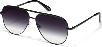 High Key 62mm Oversize Aviator Sunglasses