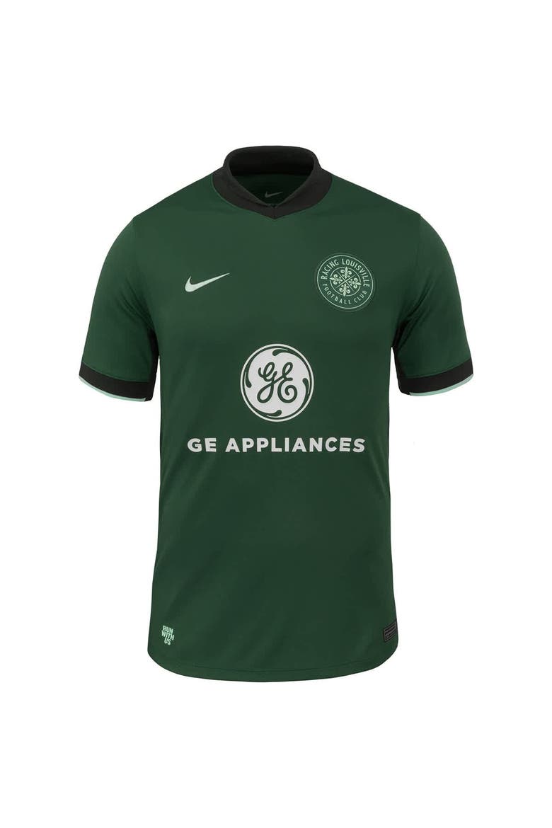 Men's Nike Forest Green Racing Louisville FC 2025 The Roots Kit Stadium Replica Jersey, Alternate, color, Forest Green