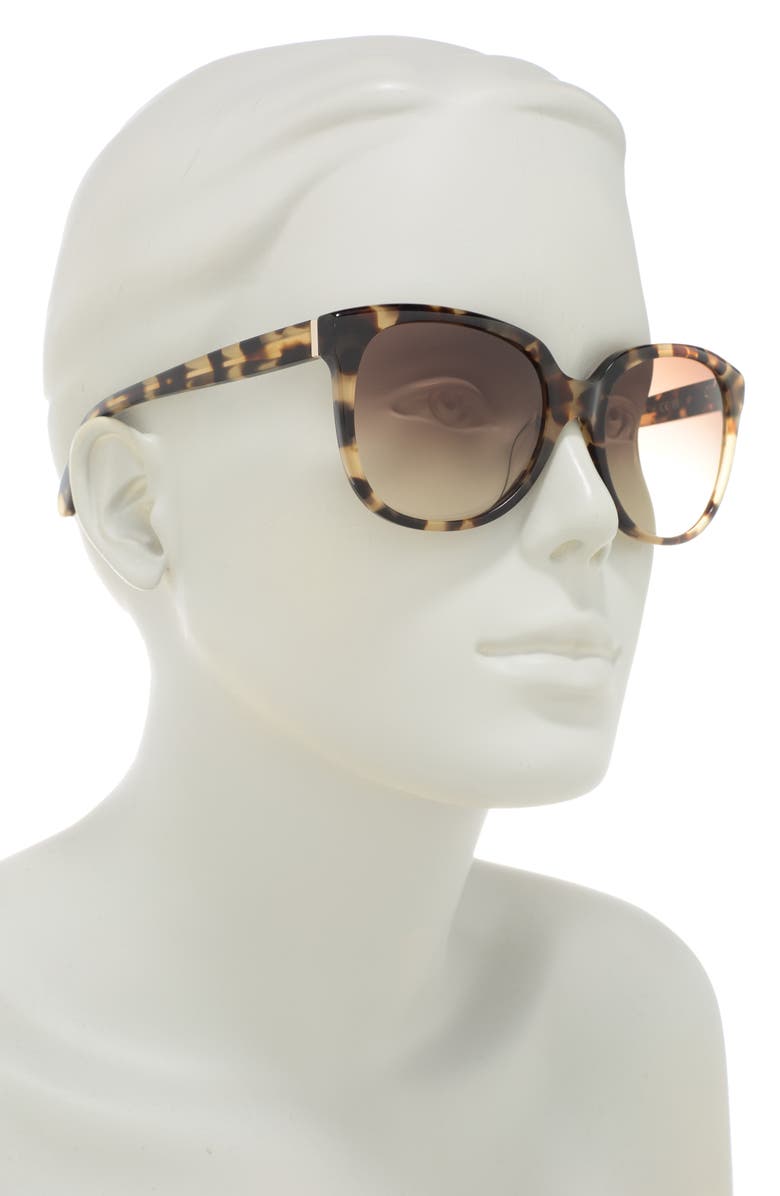 Kate Spade New York 'bayleigh' 55mm sunglasses, Alternate, color, Havana Honey/ Brown Fuschia Ms