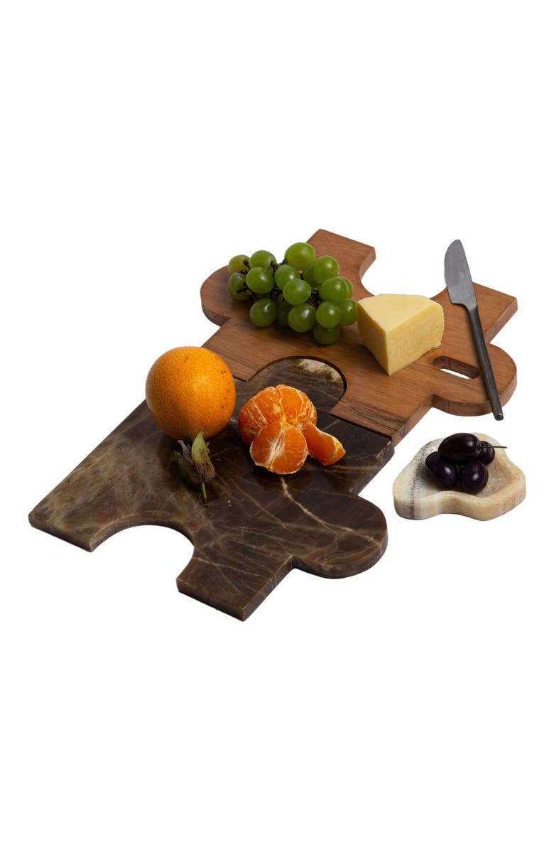 DAR PROYECTOS Puzzle Gemstone Serving Board & Trivet - 11", Alternate, color, 