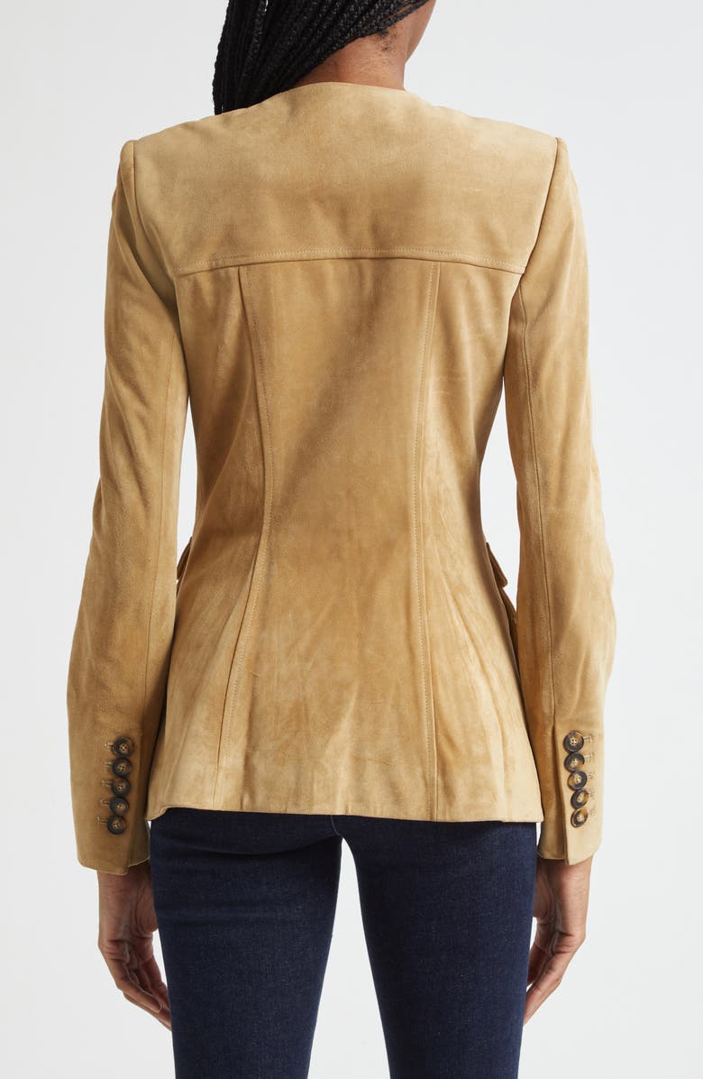 Veronica Beard Orrin Suede Cargo Jacket, Alternate, color, Desert Khaki