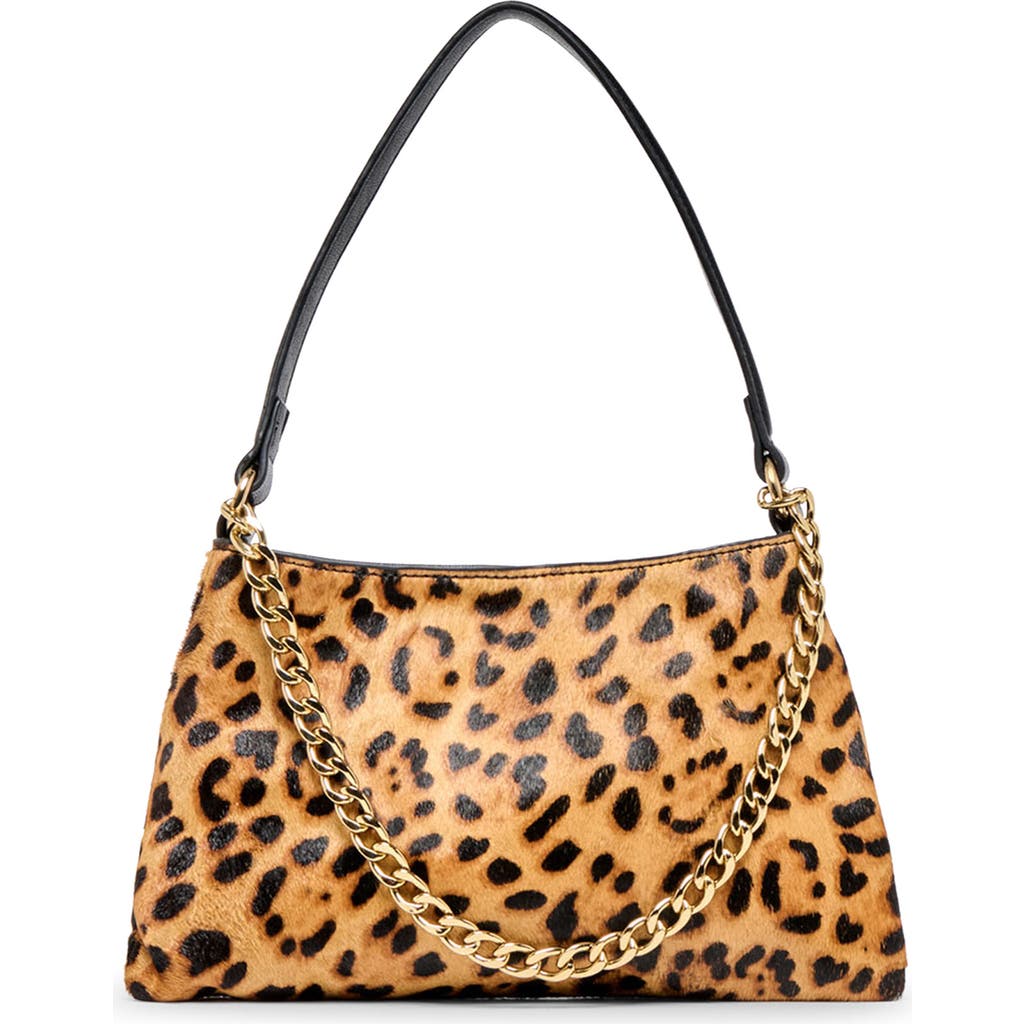Dolce Vita Jagger Animal Print Genuine Calf Hair Shoulder Bag In Brown