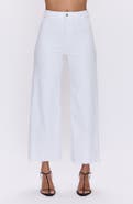 Pistola Penny Crop High Waist Raw Hem Wide Leg Jeans