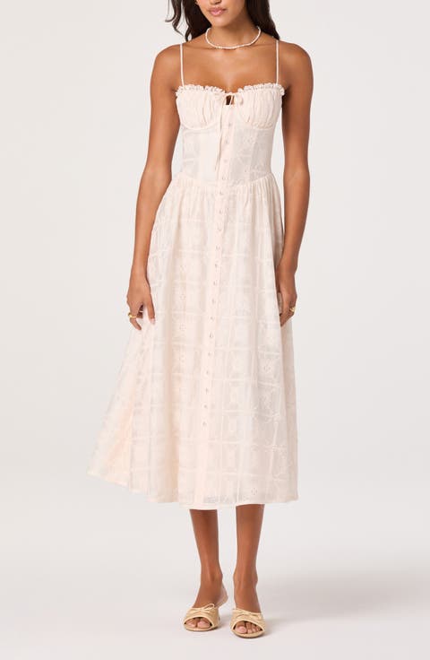 Aubrey Embroidered Sleeveless Maxi Dress