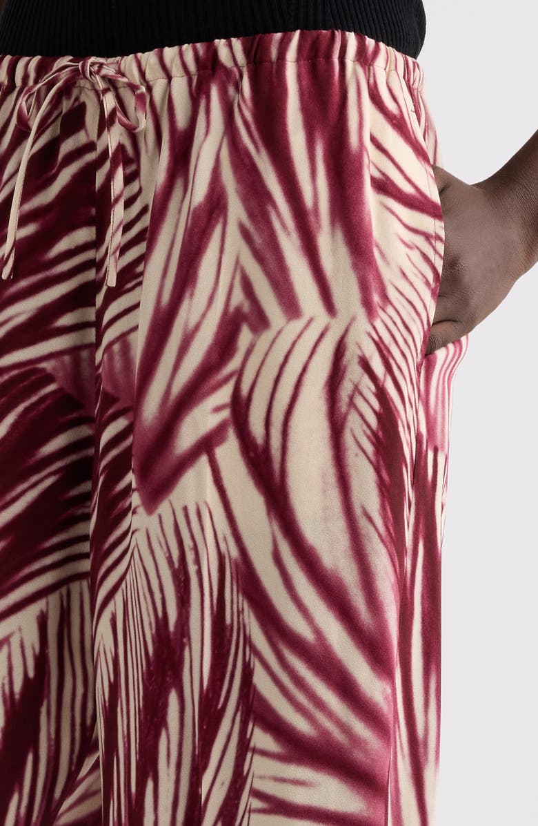 Dries Van Noten Puvis Print Drawstring Pants, Alternate, color, Burgundy