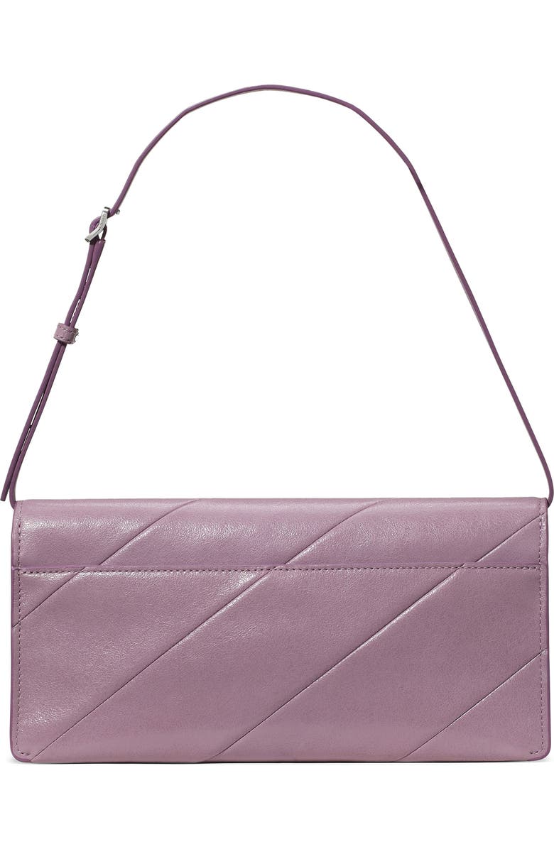 Kate Spade New York deco pieced glazed leather shoulder bag, Alternate, color, Market Purple