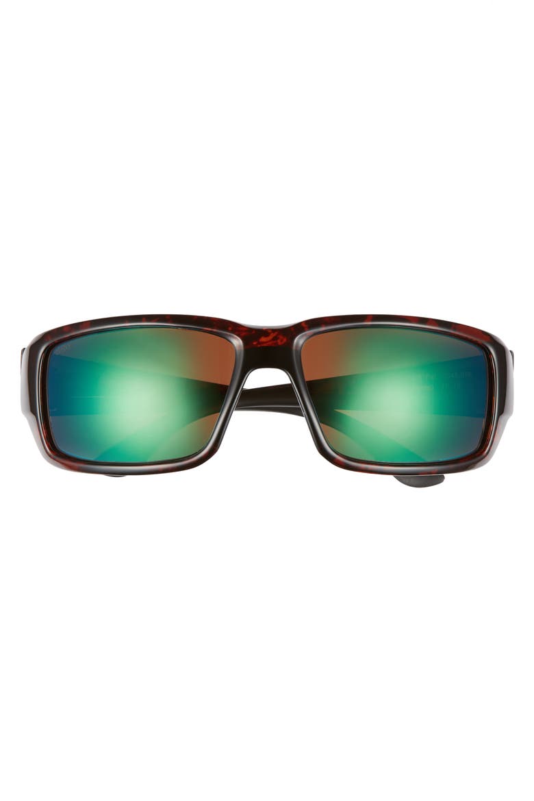 Fantail 60mm Polarized Sunglasses, Alternate, color, TORTOISE/ GREEN MIRROR