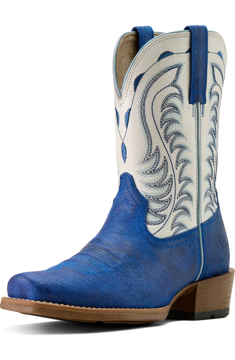 Ariat Salina Narrow Cutter Toe Western Boot, Alternate, color, Blueberry