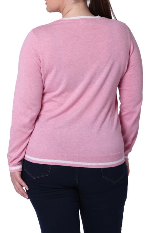 Minnie Rose Cotton & Cashmere Sweater In Pink