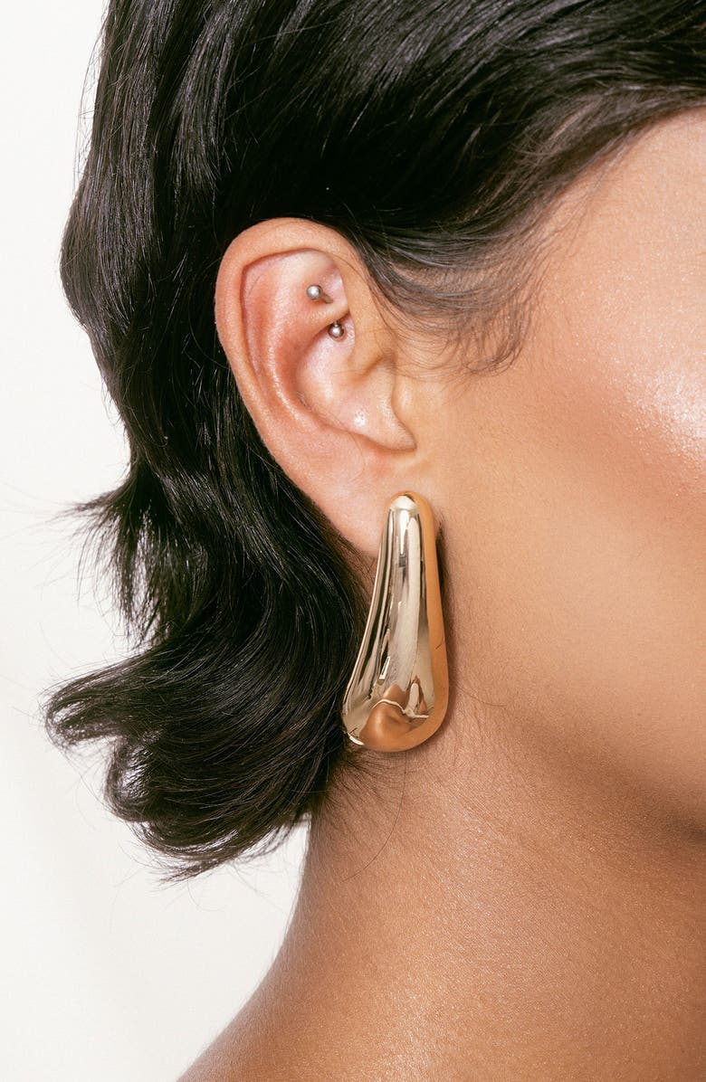 Ettika Raindrop Statement Earrings, Alternate, color, Gold