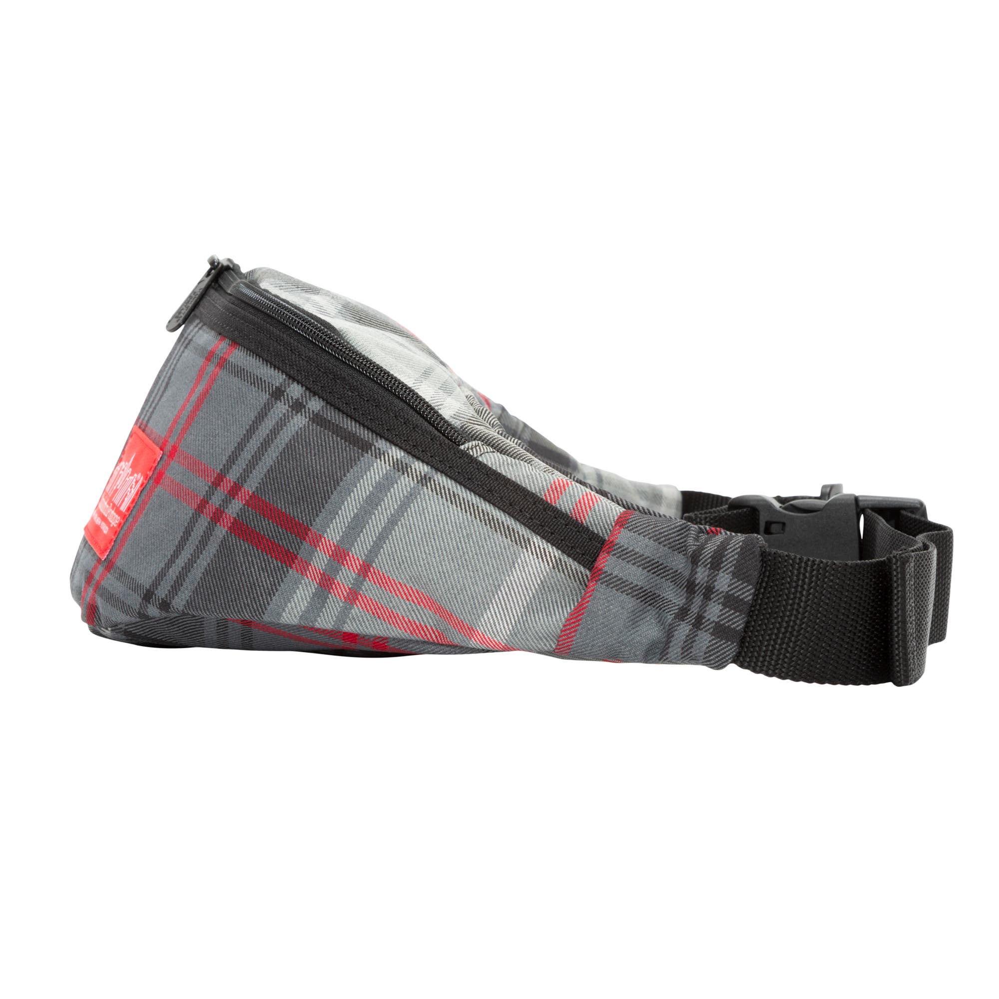 Manhattan Portage Plaid Brooklyn Bridge Belt Bag, Alternate, color, Grey