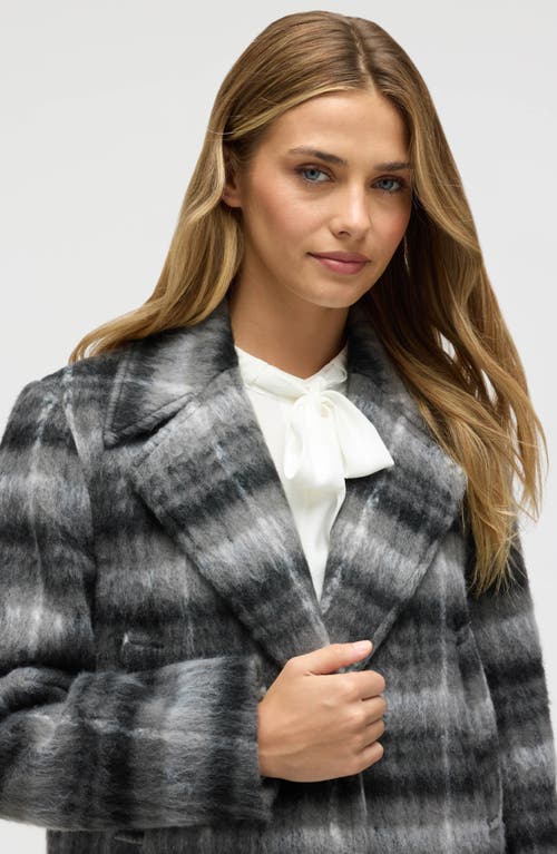 Nvlt Oversize Plaid Notch Lapel Coat In Black