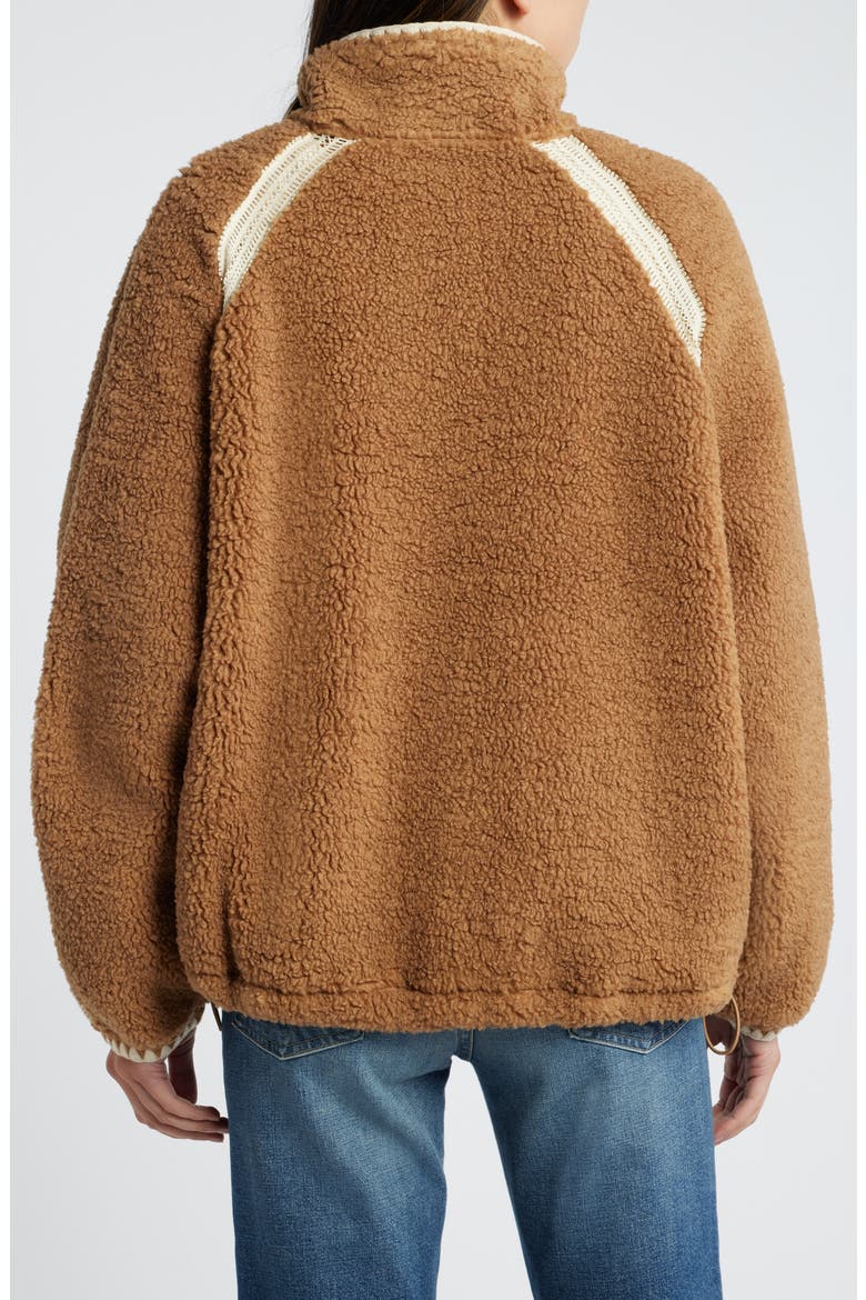 Nikia Open Stitch Detail Uggfluff Fleece Jacket, Alternate, color, CHE