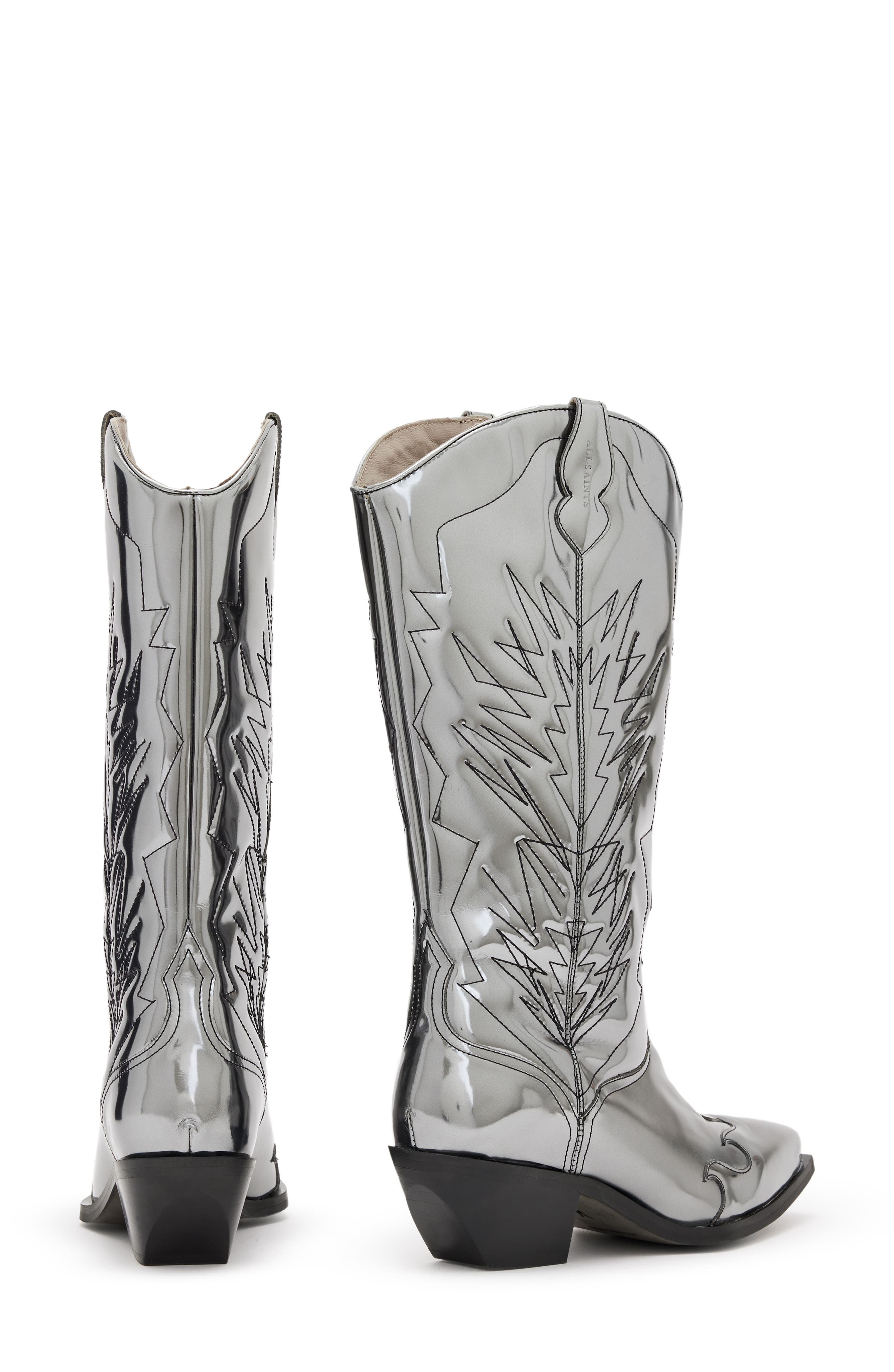Kacey Western Boot, Alternate, color, SILVER