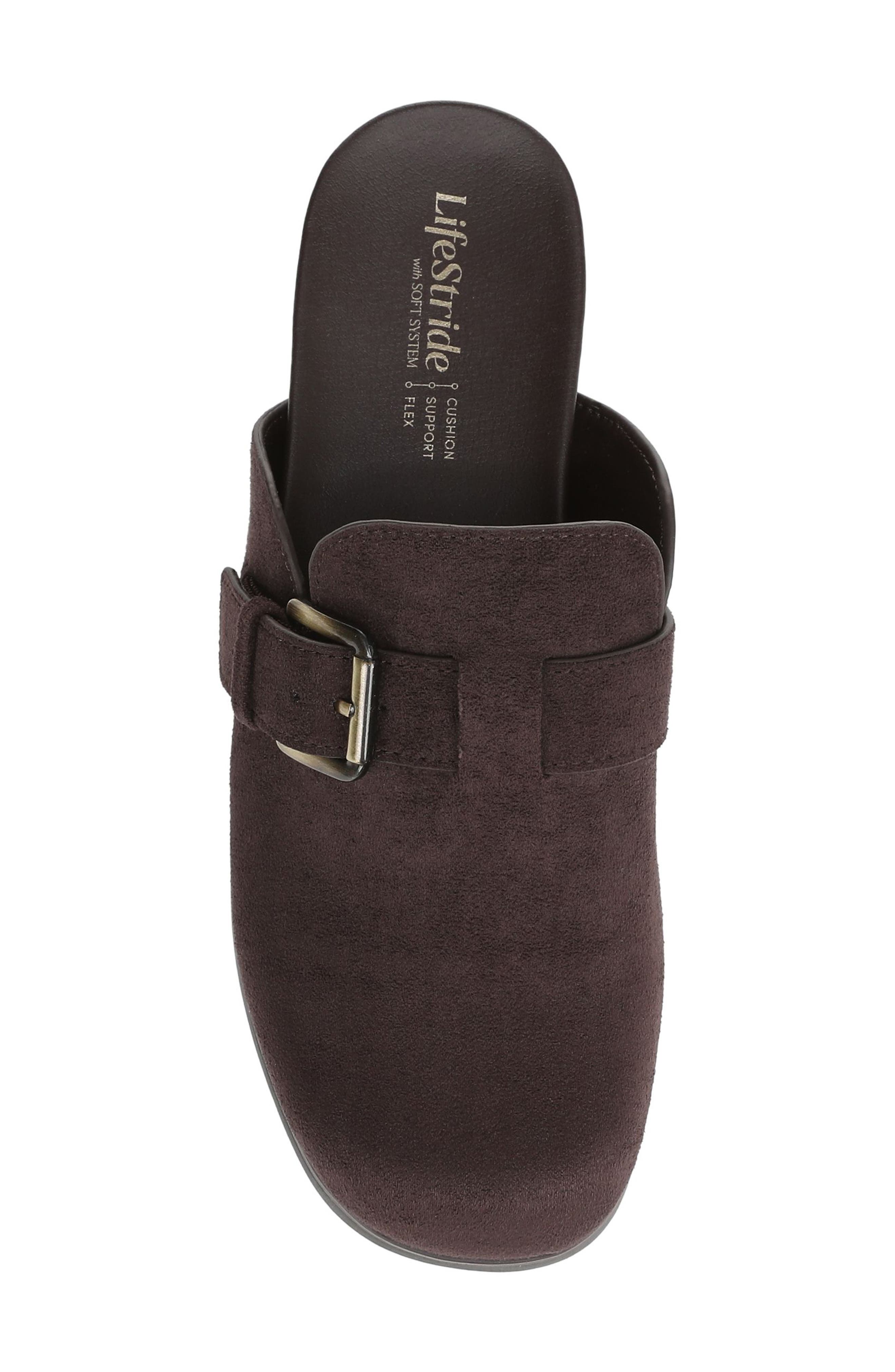 Gillian Clog, Alternate, color, DARK CHOCOLATE
