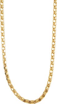 Argento Vivo Sterling Silver Rounded Box Chain Necklace