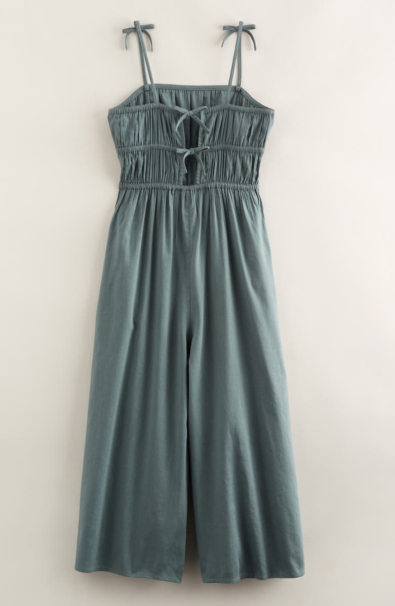 Treasure & Bond Kids' Bow Strap Jumpsuit, Alternate, color, Green Balsam