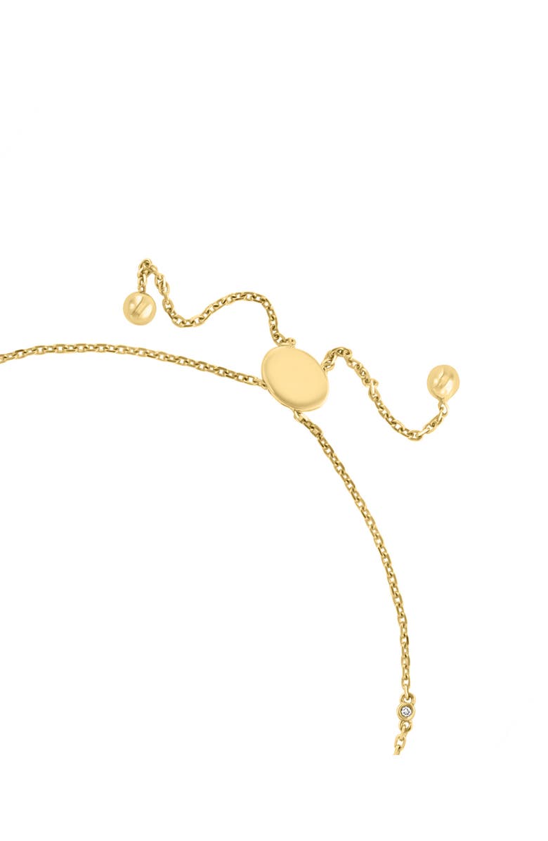 EFFY 14K Yellow Gold Diamond Turquoise Bracelet - 0.02 ctw., Alternate, color, Blue