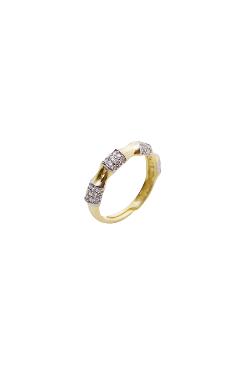 Bone Sterling Silver Adjustable Ring, Main, color, Gold