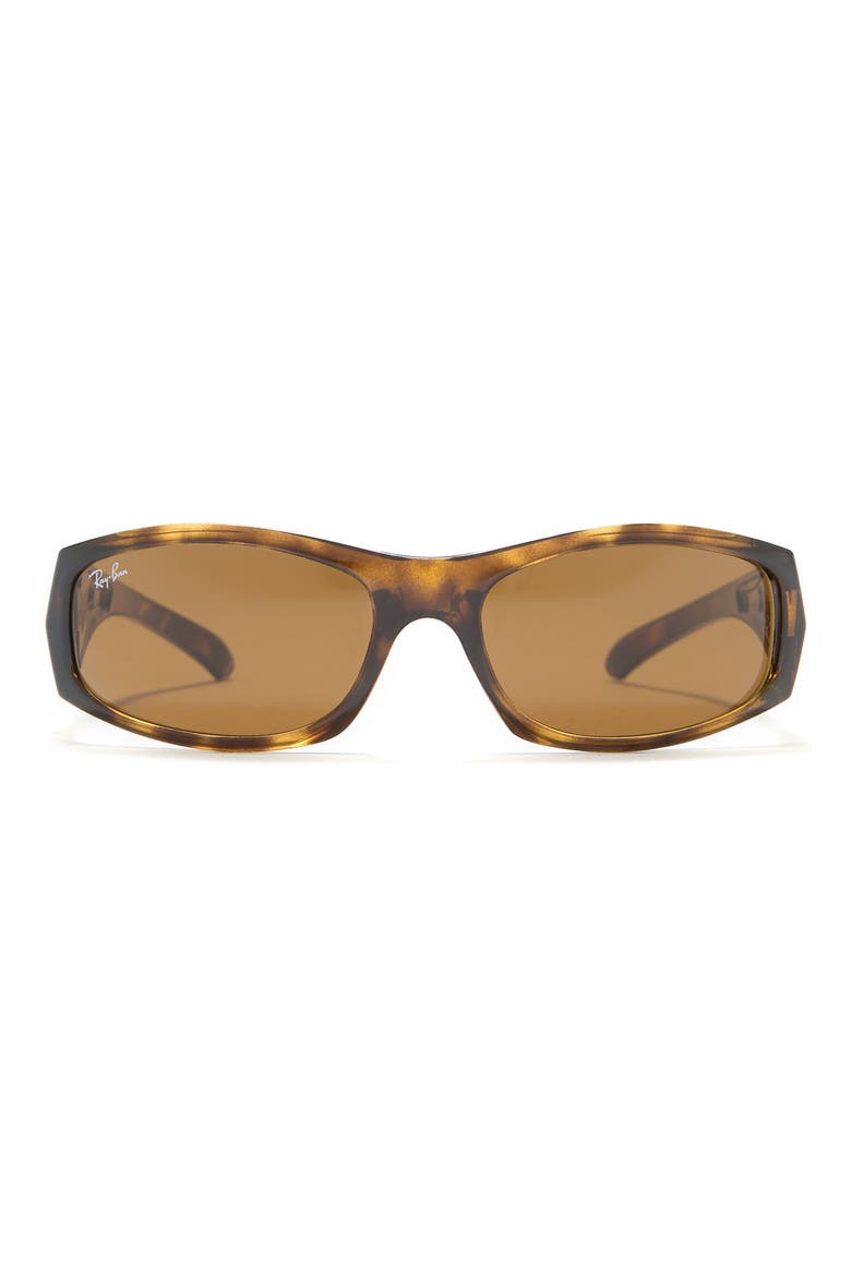 57mm Rectangle Sunglasses, Main, color, HAVANA / CRYSTAL BROWN