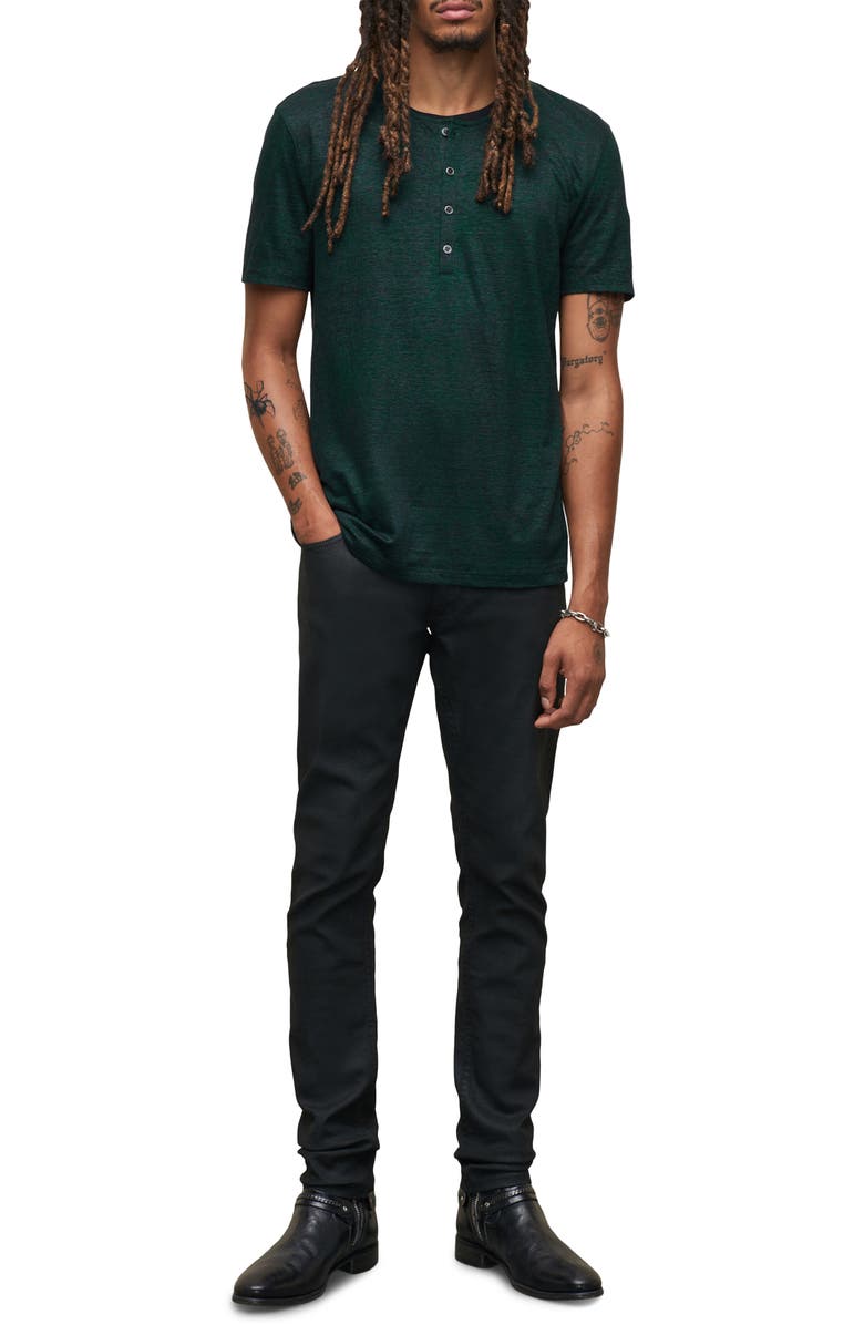 John Varvatos Torrance Short Sleeve Linen Henley, Alternate, color, 