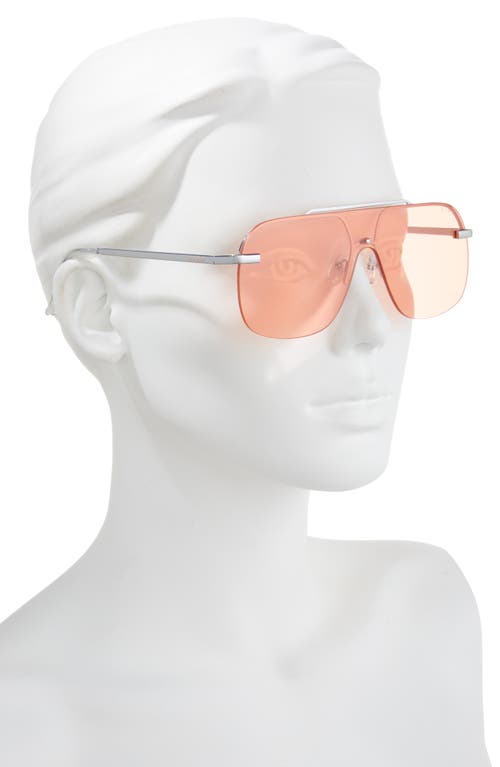 Aire Venatici 137mm Aviator Sunglasses In Silver/cinnamon Tint