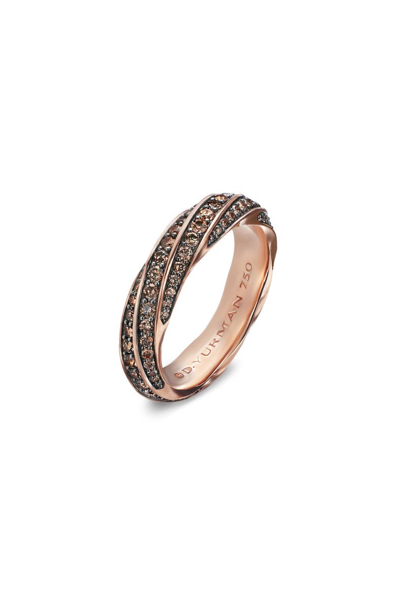 David Yurman Cable Edge Band Ring, Alternate, color, 18K Rose Gold Recycled