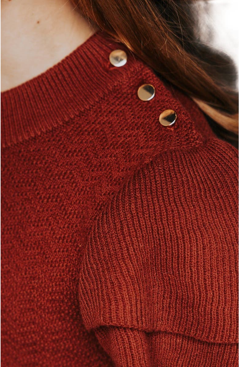 Hope & Henry Girls' Organic Flutter Sleeve Sweater Dress, Toddler, Alternate, color, 