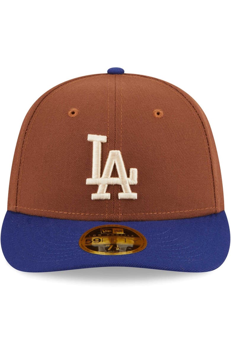 New Era Men's New Era Brown Los Angeles Dodgers Tiramisu Low Profile 59FIFTY Fitted Hat, Alternate, color,