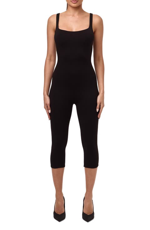 Stretch Jersey Capri Jumpsuit