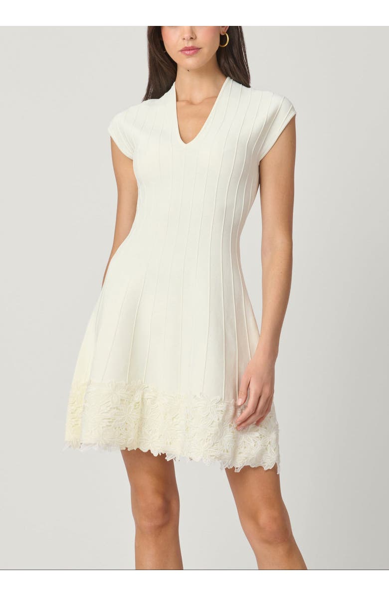 Shoshanna Azalea Courcheval Knit Dress, Main, color, Ivory