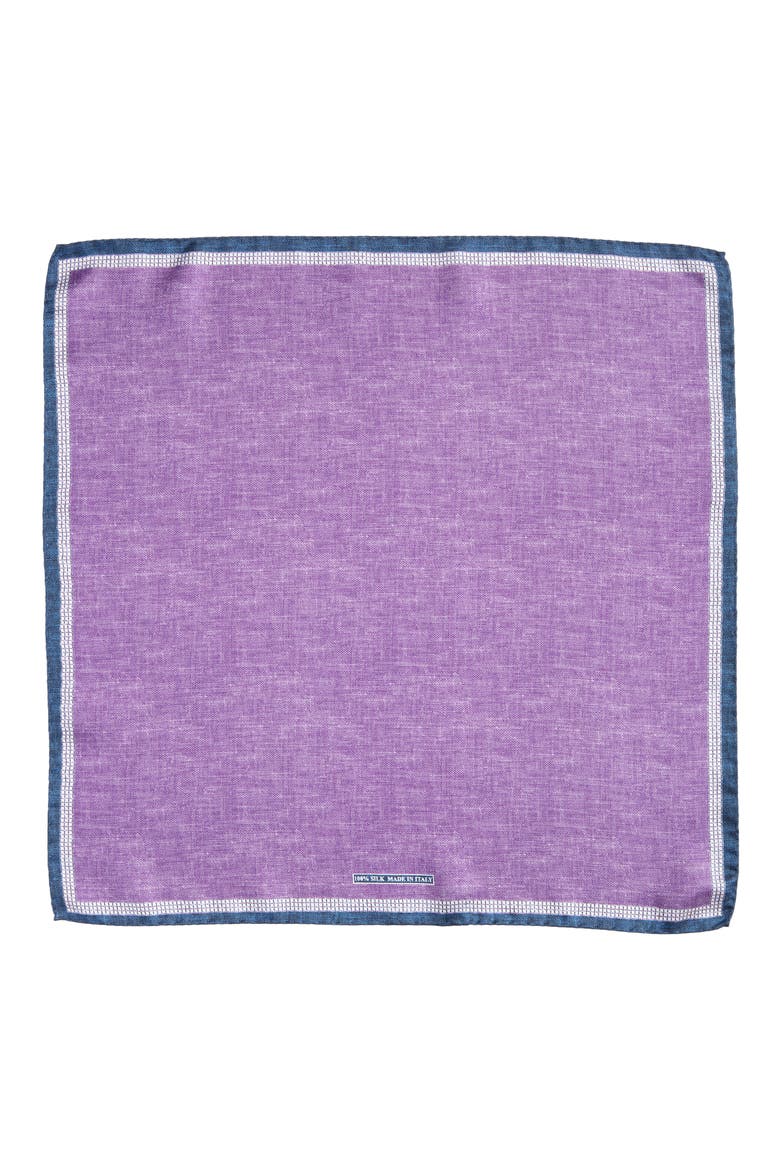 Silk Pocket Square, Alternate, color, PURPLE
