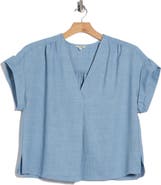 MAX STUDIO V-Neck Short Sleeve Shirt