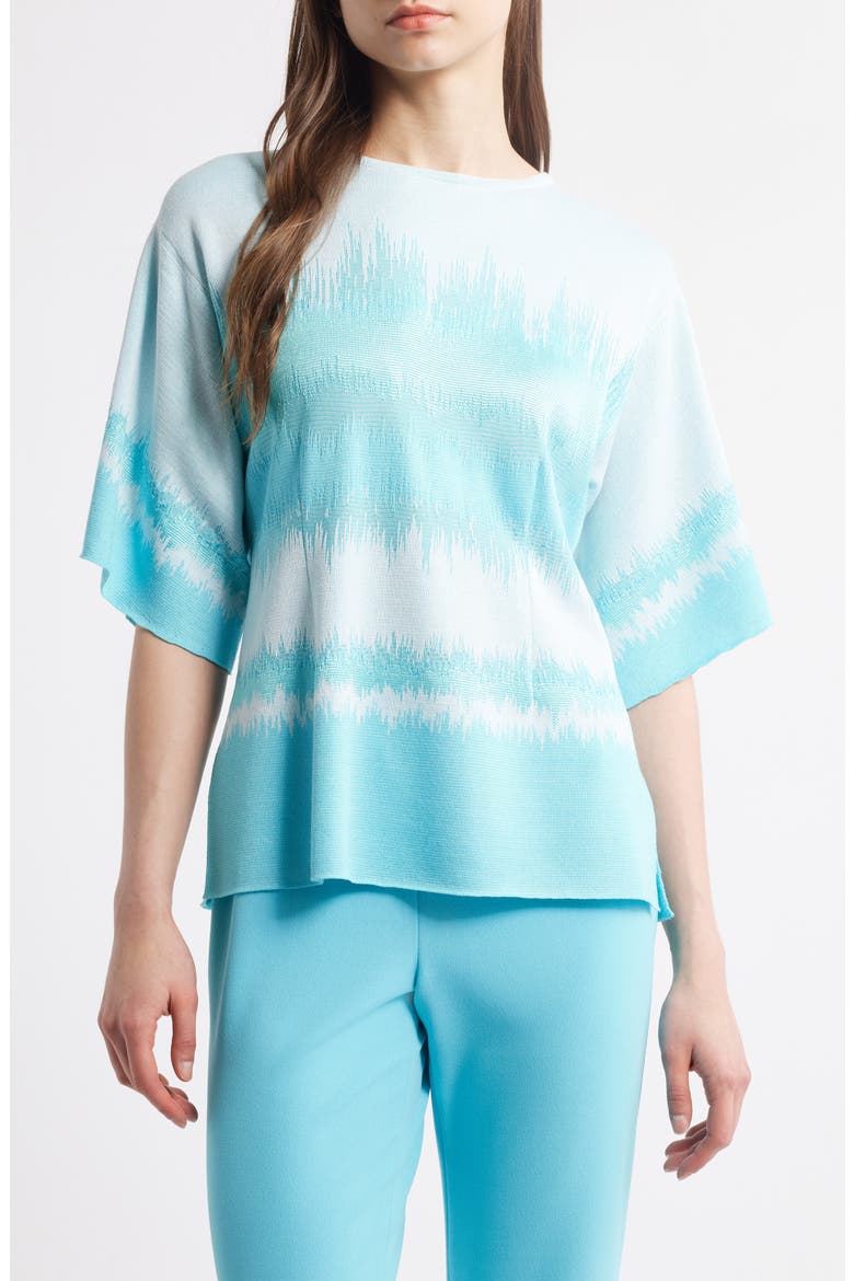 Soft Knit Wavelength Tunic, Main, color, CALYPSO BLUE/WHITE