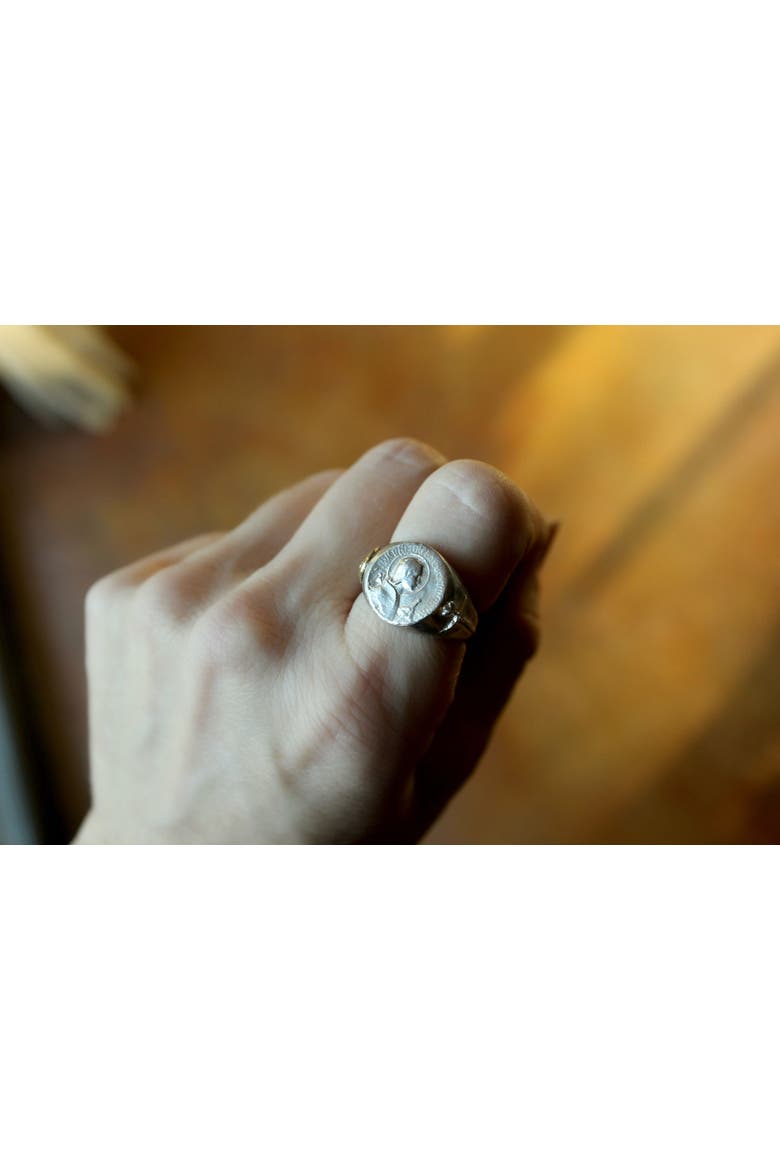 Joan Of Arc Ring, Alternate, color, Sterling Silver with Brass