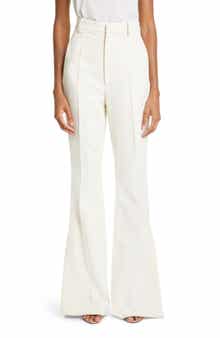 LAPOINTE Matte Crepe Flare Leg Pants