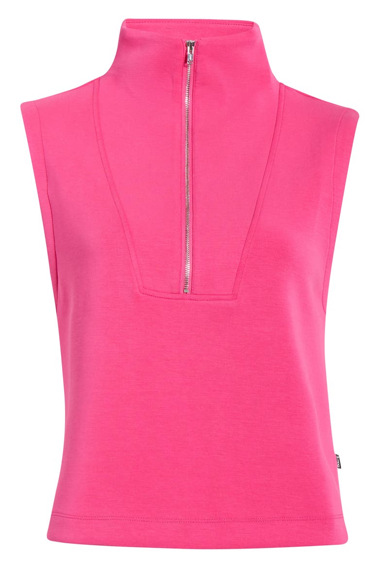 Dreamweave™ Sleeveless Half Zip Mock Neck Top, Alternate, color, FUCHSIA PURPLE