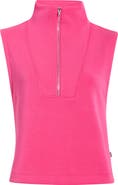 MPG Dreamweave™ Sleeveless Half Zip Mock Neck Top