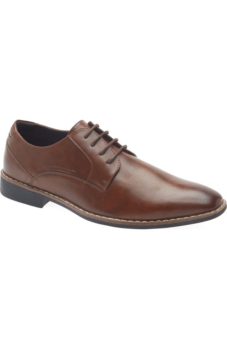Rush by Gordon Rush Plain Toe Derby, Main, color, Brown
